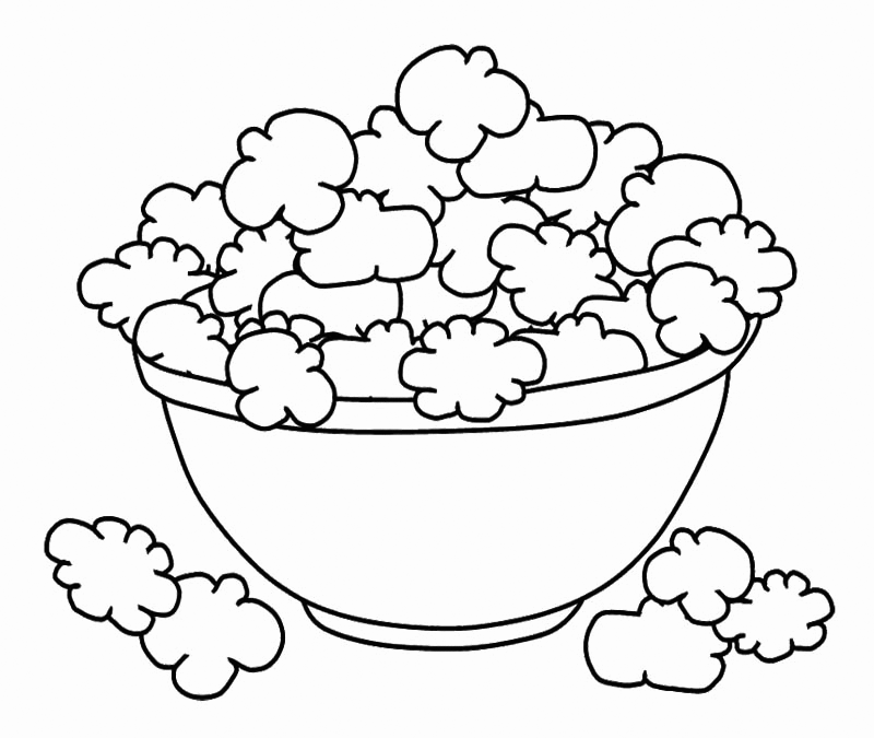 Popcorn coloring pages