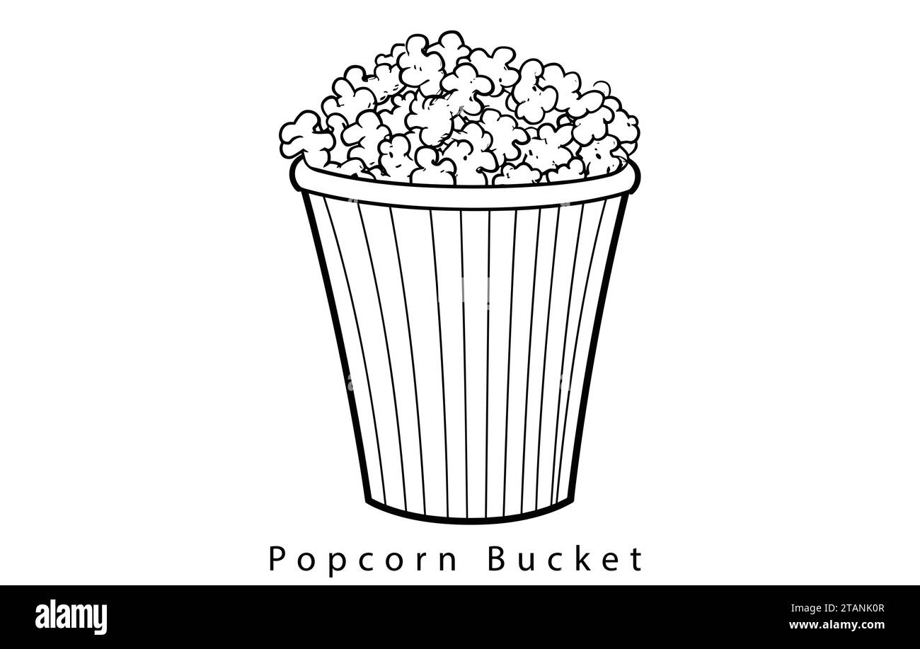 Pop corn vector black and white stock photos images