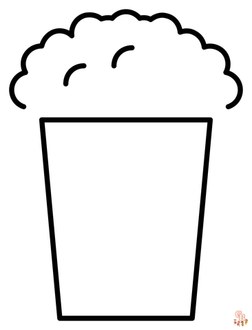 Popcorn coloring pages