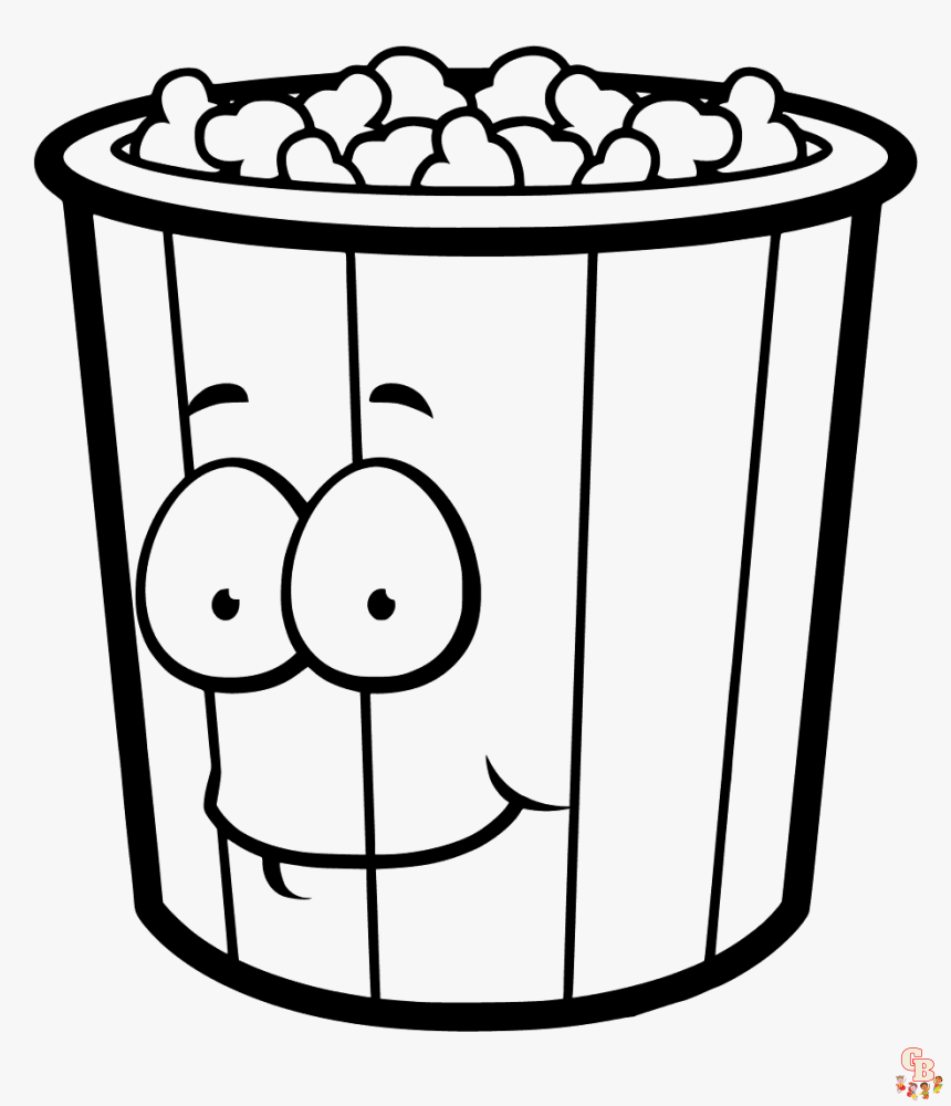 Popcorn coloring pages