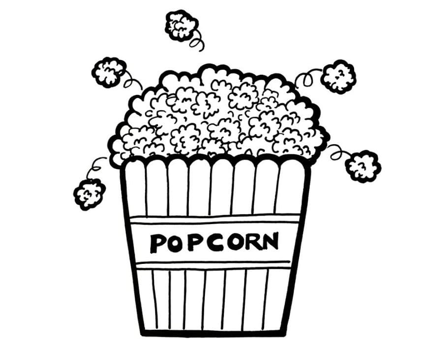 Popcorn coloring pages