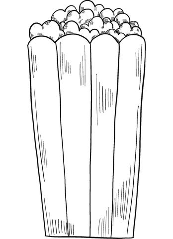 Popcorn coloring page free printable coloring pages