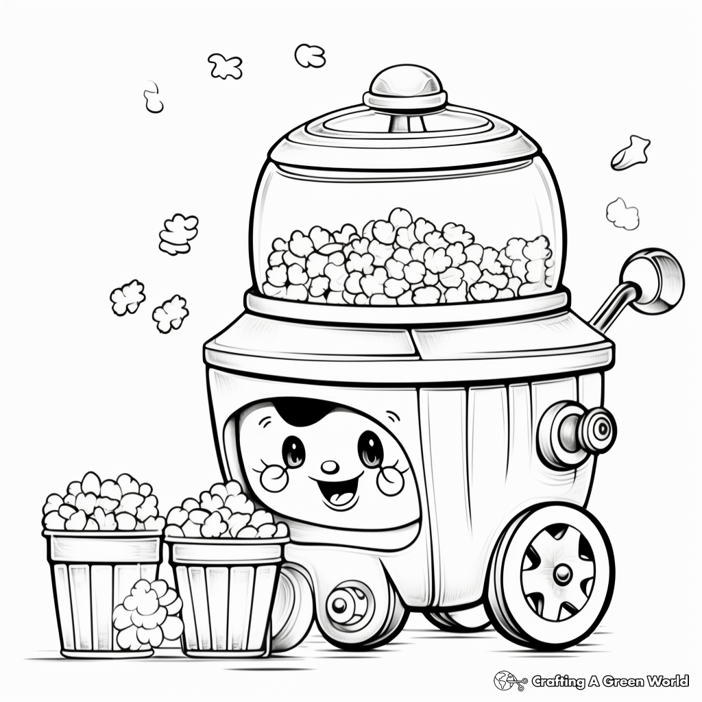 Popcorn coloring pages