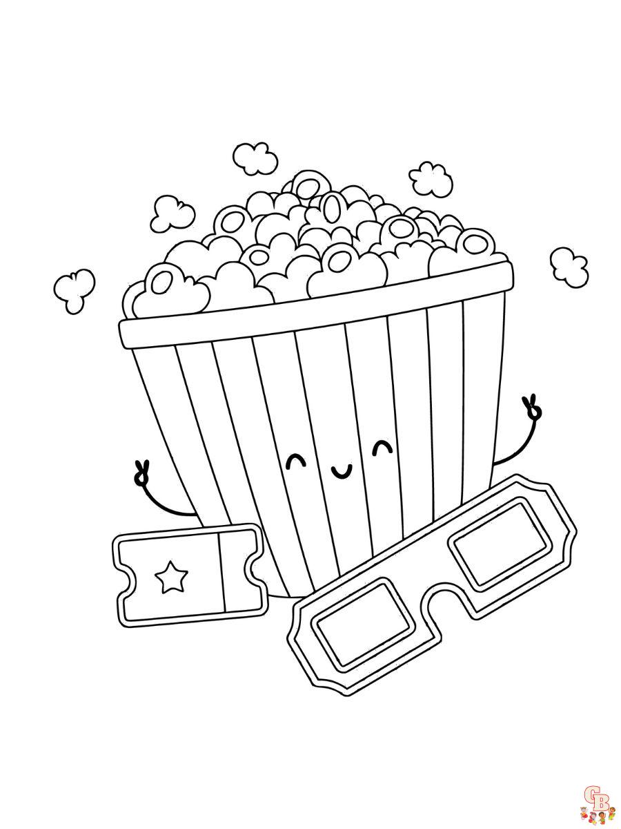 Popcorn coloring pages