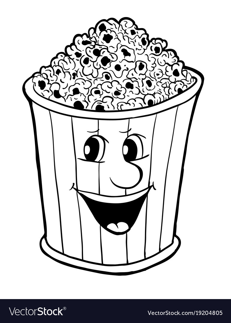 Bucket of popcorn royalty free vector image