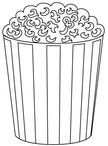 Popcorn coloring page free printable coloring pages