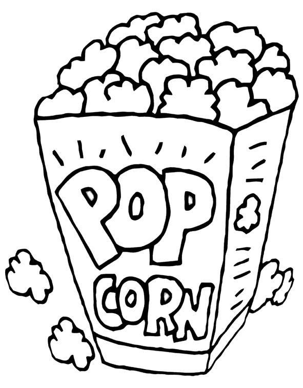 Popcorn coloring pages