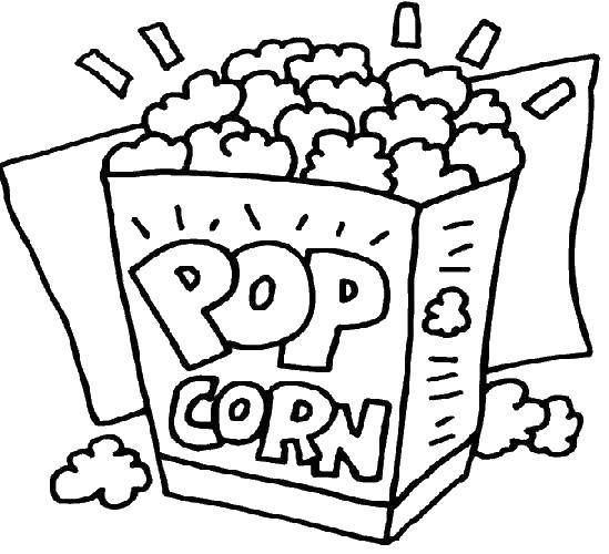 Online coloring pages coloring page popcorn and movies coloring download print coloring page