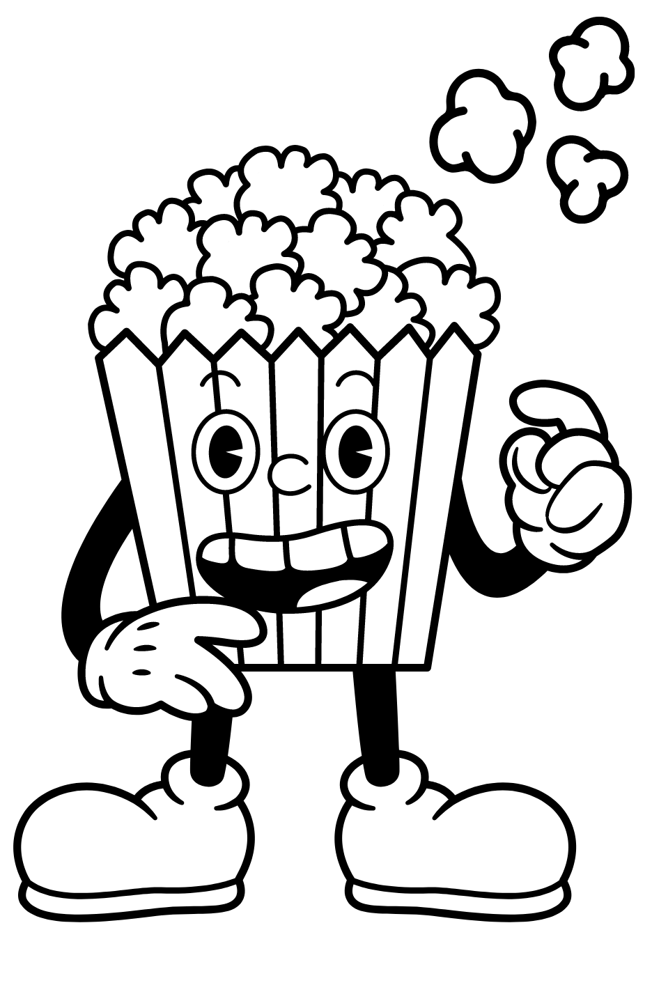 Popcorn coloring pages printable for free download