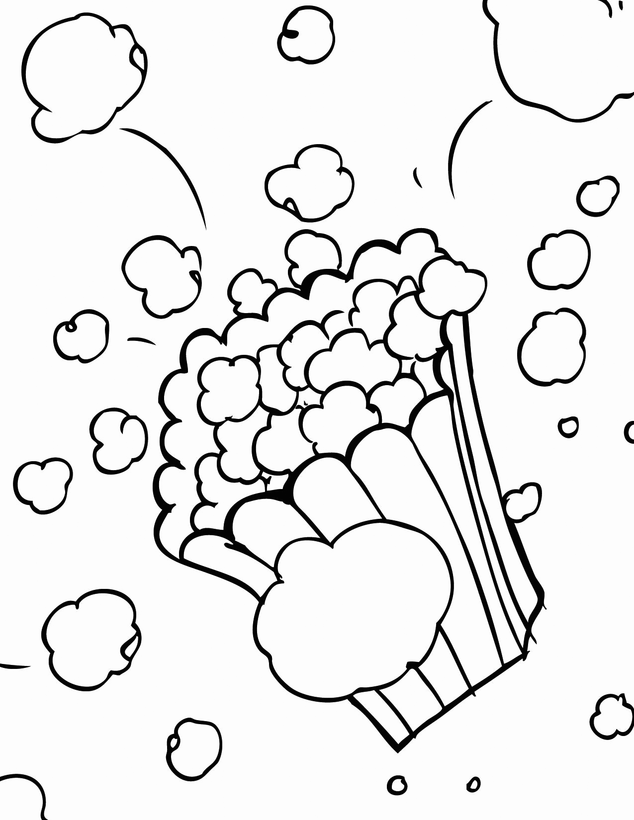 Popcorn coloring pages