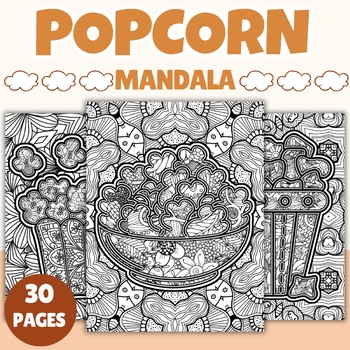 Popcorn coloring page tpt