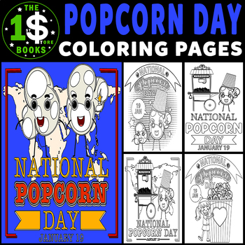 Popcorn coloring page tpt