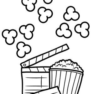 Popcorn coloring pages printable for free download