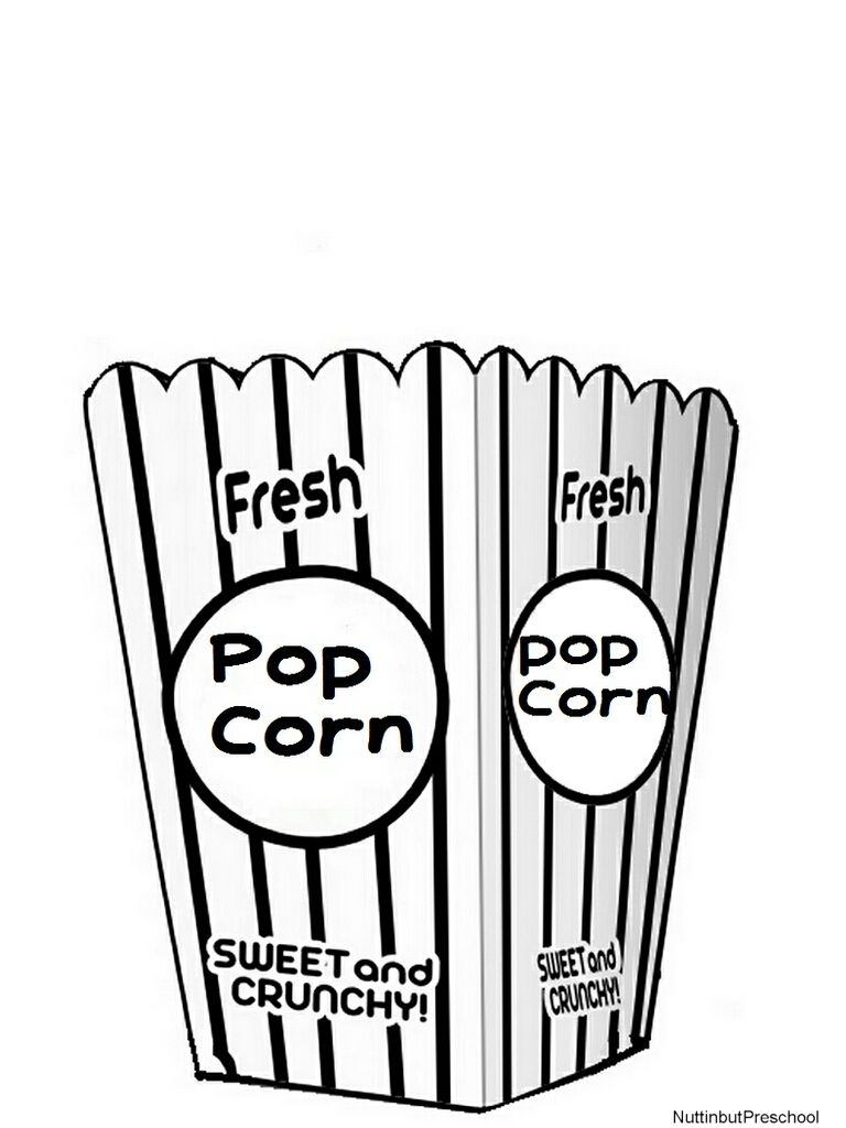 Coloringpedia colored popcorn popcorn theme coloring pages