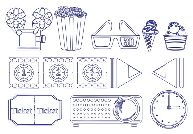 Page cinemainspired popcorn holder vectors illustrations for free download