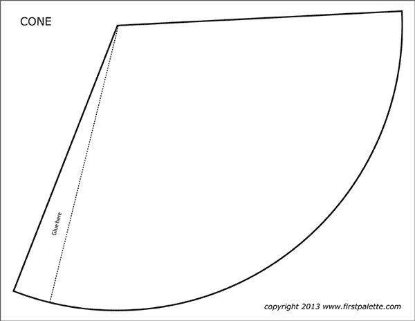 Cone template free printable templates coloring pages