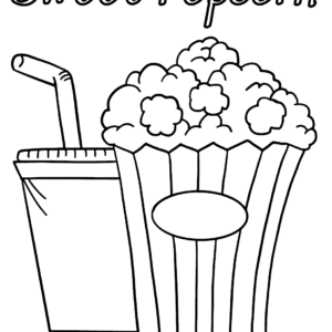 Popcorn coloring pages printable for free download