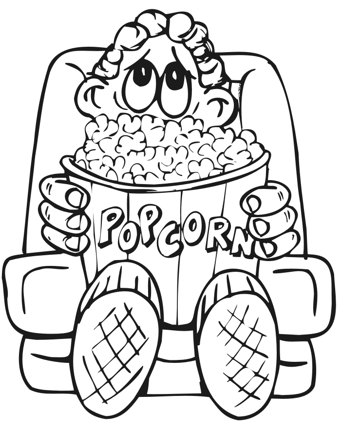 Popcorn coloring pages