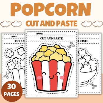 Popcorn coloring page tpt