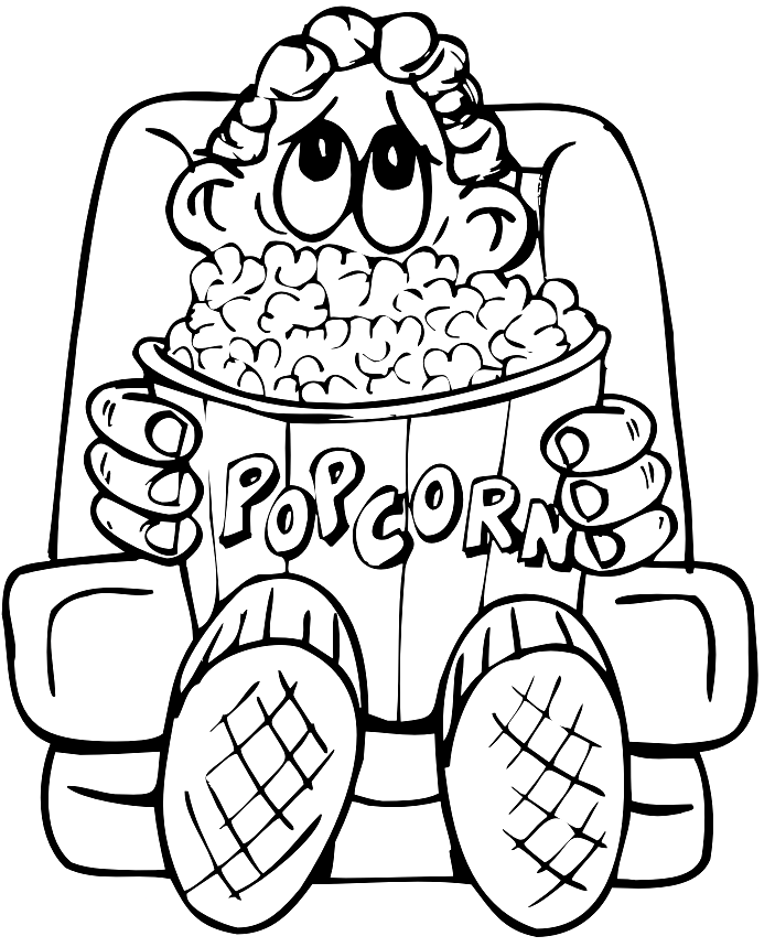 Popcorn coloring pages printable for free download