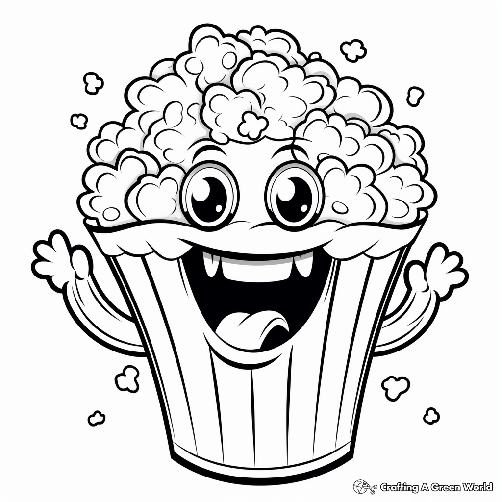 Popcorn coloring pages