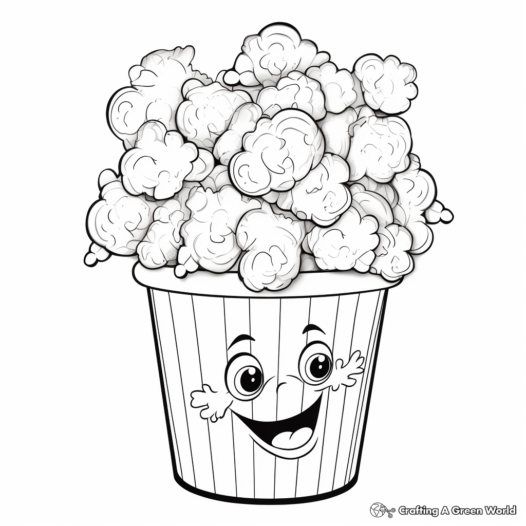 Popcorn coloring pages