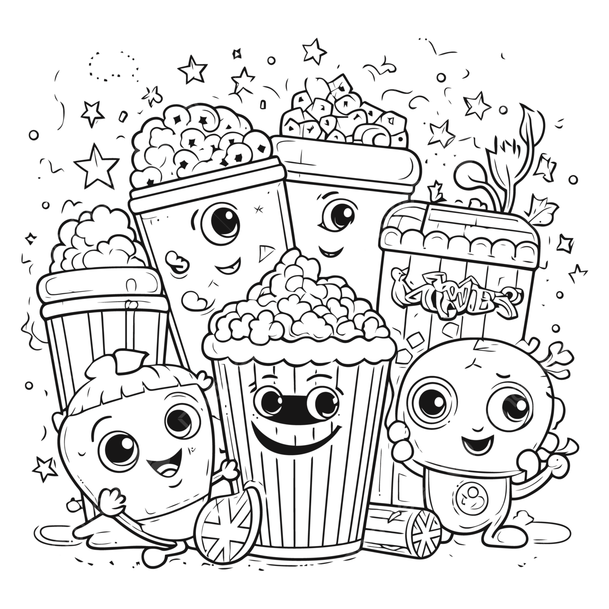 Popcorn drawing png transparent images free download vector files