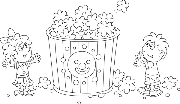 Thousand corn coloring page royalty