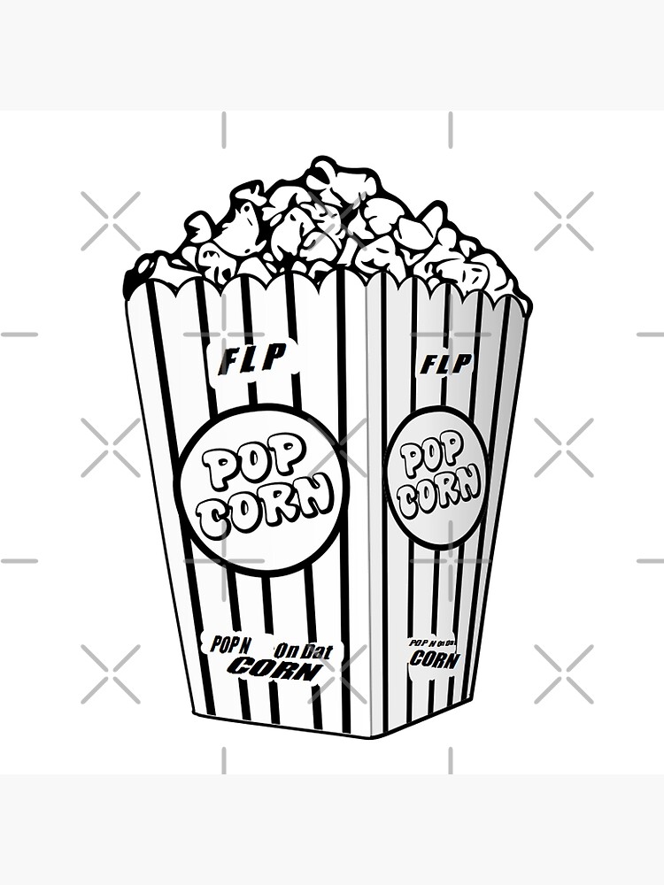 Popcorn movie pop corn snack snacks food coloring color in yourself cinema art board print for sale by draculaura