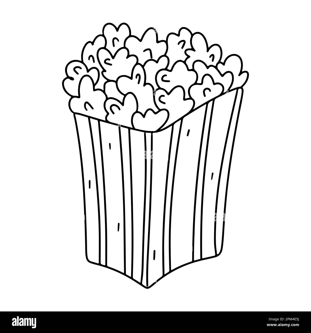 Pop corn vector black and white stock photos images