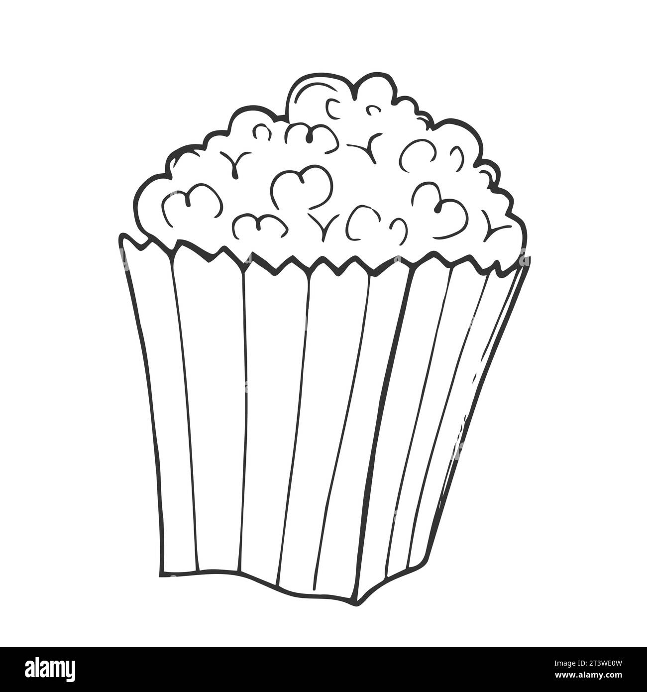 Pop corn vector black and white stock photos images