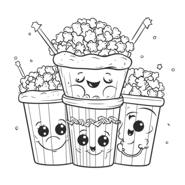 Popcorn drawing png transparent images free download vector files