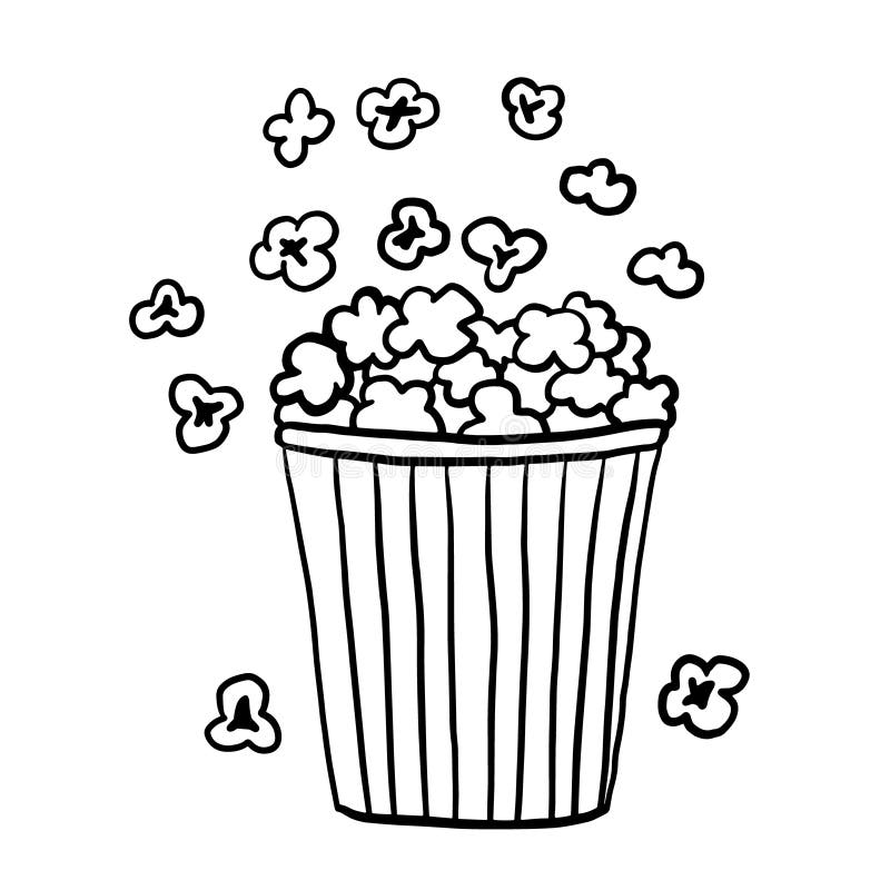Doodle popcorn stock illustrations â doodle popcorn stock illustrations vectors clipart