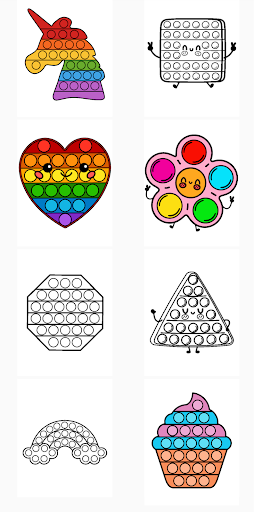 Pop it coloring book game