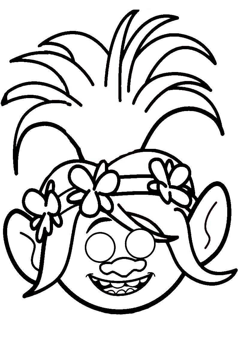 Poppy coloring pages