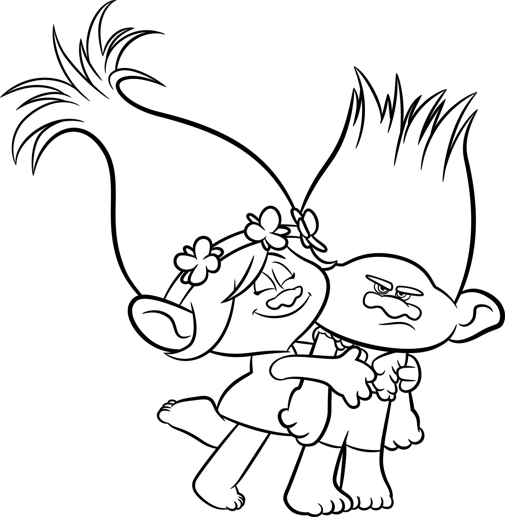 Princess poppy and branch coloring page â from the thousands of pictures on the internet in relation â poppy coloring page cartoon coloring pages coloring pages