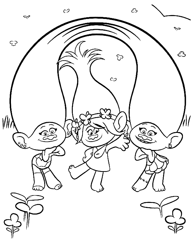 Poppy coloring pages