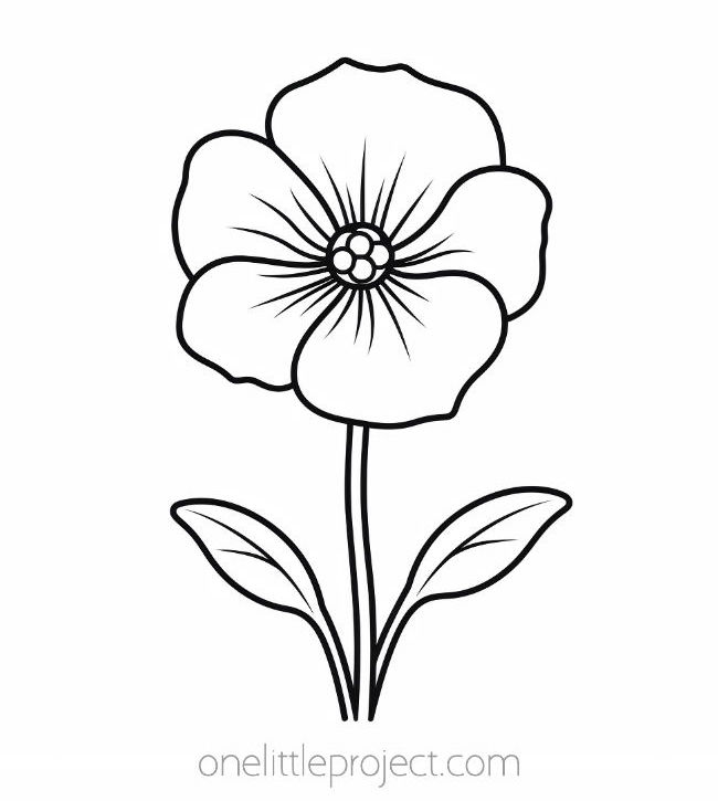 Flower coloring pages free printable flower coloring sheets