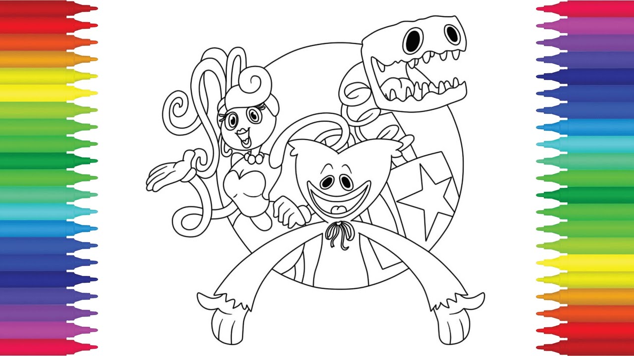 Poppy playtime coloring page