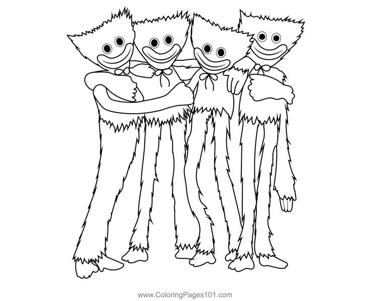 Mini huggies poppy playtime coloring page free kids coloring pages coloring pages for kids coloring pages