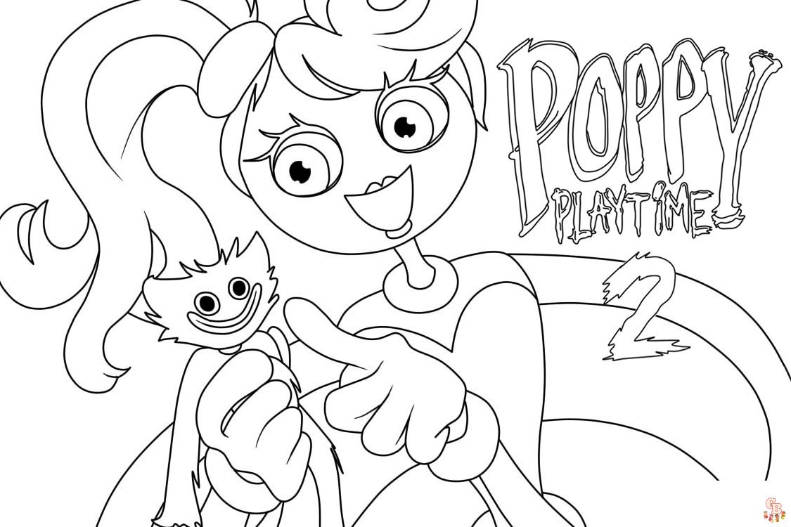 Poppy playtime chapter coloring pages free printable sheets