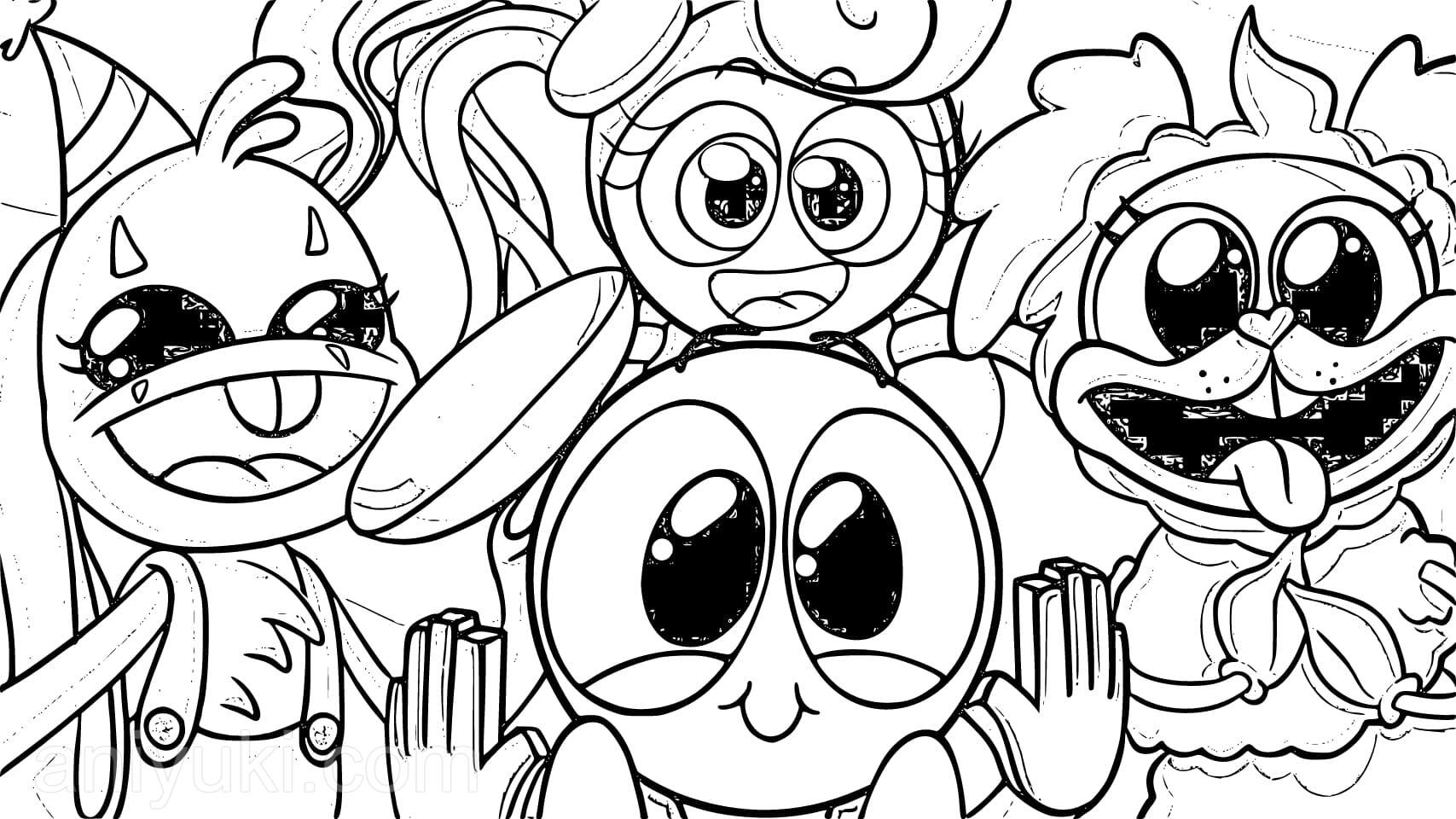 Poppy playtime chapter coloring pages