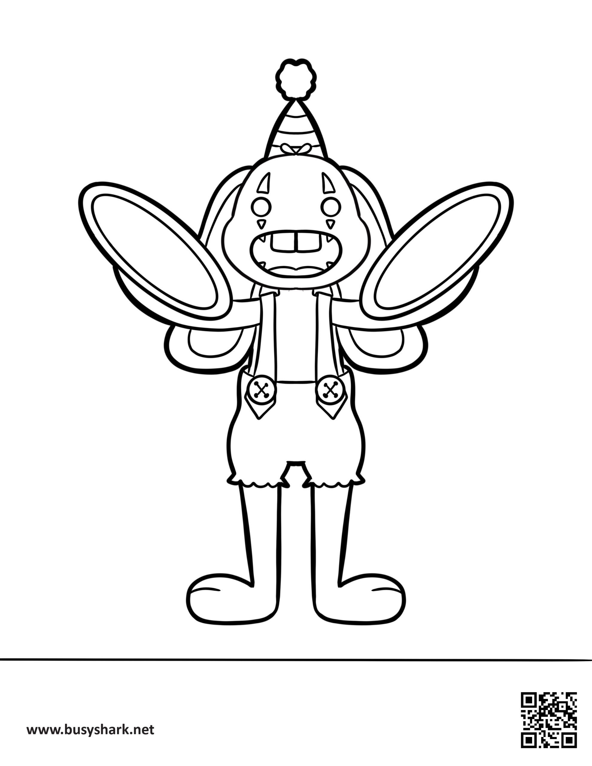 Bunzo bunny coloring page