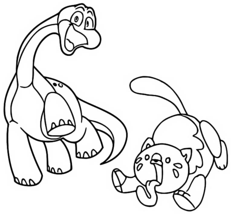 Poppy playtime bron and candy cat coloring page