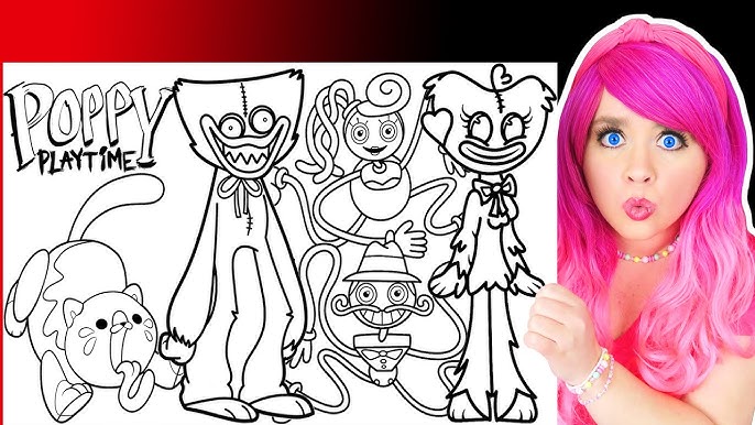 Poppy playtime project coloring pages the biggest coloring book poppy playtime all characters