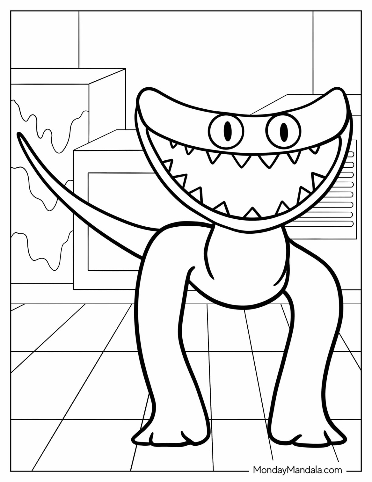 Rainbow friends coloring pages free pdf printables