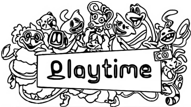 Coloring page poppy playtime all friends