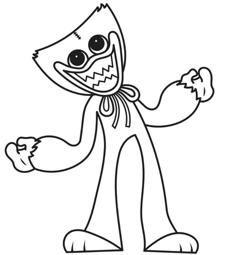 Coloring page poppy playtime huggy wuggy print free poppy coloring page scary coloring pages monster coloring pages