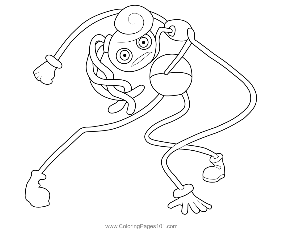 Furious poppy playtime coloring page for kids