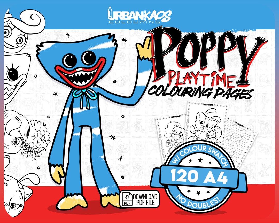 Poppy playtime print yourself colouring pages urban